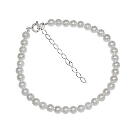 Браслет из бусин Б-180WX-2-c-18 серебро