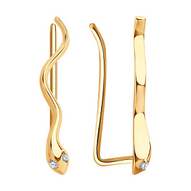 Серьги каффы 0200497 золото