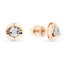 Серьги пусеты 2-402107-00-00 золото