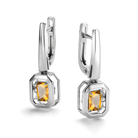 Серьги подвесные 02-4221.00ЦТ-00 серебро